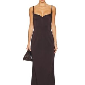 Paris Georgia Heart Dress - Chocolate Brown